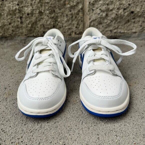 NIKE Dunk Low Retro Sneakers 1.5 33 EU White Blue Running Shoes EUC Kids Shoe - Picture 6 of 12